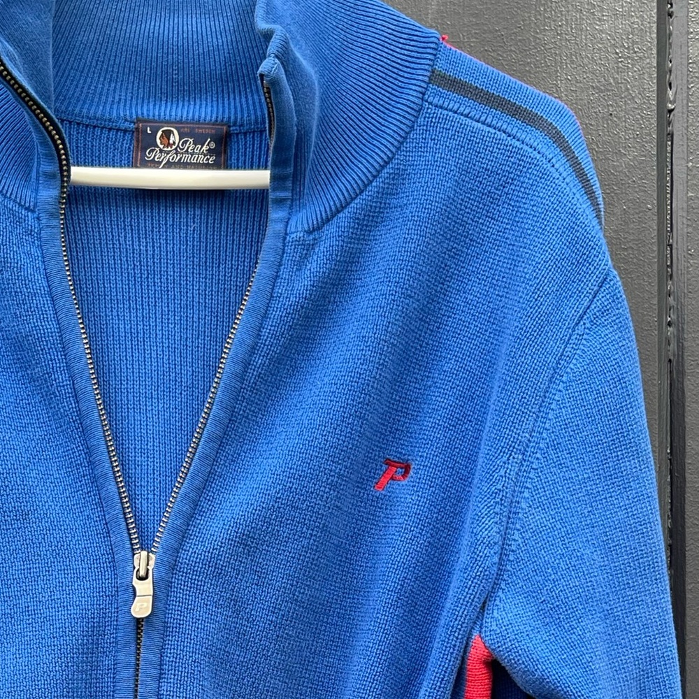 Vtg Ski Sweater - Peak Performance Large Blue Knit